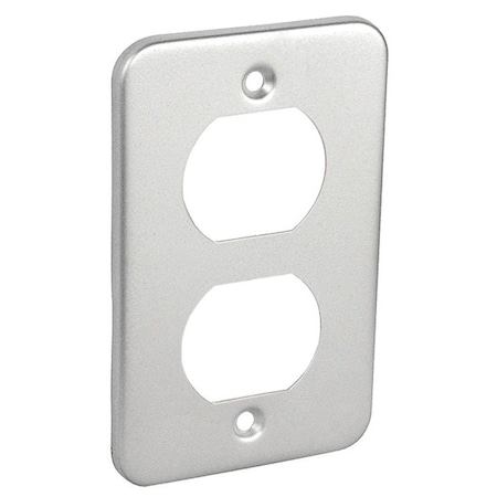 Southwire Electrical Box Cover, Rectangular, Galvanized Steel, Duplex Receptacle Cover G20380